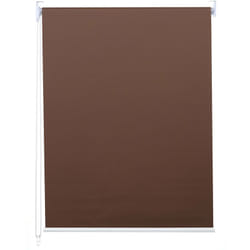 Décoshop26 - Store enrouleur de fenêtre occultant protection solaire store à tirage latéral 70x230cm opaque marron 040004550