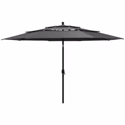 Ce parasol à 3 niveaux de jardin est un choix parfait pour vous protéger contre les rayons UV et la pluie. Vous pouvez l’inst ...