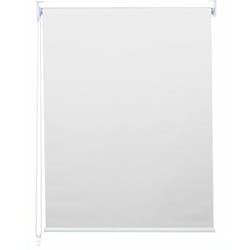 Décoshop26 - Store enrouleur de fenêtre occultant protection solaire store à tirage latéral 80x160cm opaque blanc 040004467