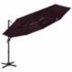 Parasol a 4 niveaux avec mat en aluminium 3 x 3 m bordeaux