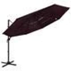 Parasol a 4 niveaux avec mat en aluminium 3 x 3 m bordeaux