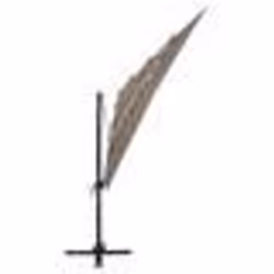 Parasol a 4 niveaux avec mat en aluminium 250 x 250 cm taupe