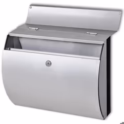 Boîte aux lettres - vidaXL - Acier inoxydable - Porte-journal - 2 clés - Murale