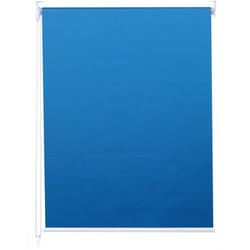 Décoshop26 - Store enrouleur de fenêtre occultant protection solaire store à tirage latéral 90x160cm opaque bleu 040004479