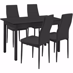Table moderne en noir Détails du produit : - Plateau de la table de MDF inusable + feuille de placage de mélamine en noir - P ...