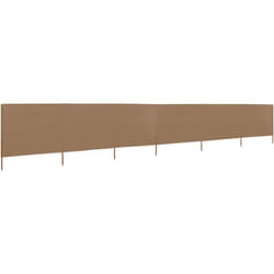 Helloshop26 - Brises-vue paravent 6 panneau x tissu 800 x 80 cm taupe