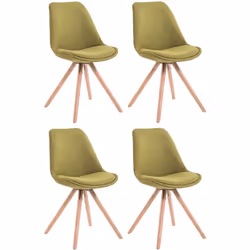 Set de 4 chaises de salle à manger en tissu Design scandinave La surface d'assise est agréablement rembourré pour plus de con ...