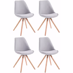 Set de 4 chaises de salle à manger en tissu Design scandinave La surface d'assise est agréablement rembourré pour plus de con ...