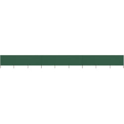 Brises-vue paravent 9 panneaux tissu 1200 x 80 cm vert