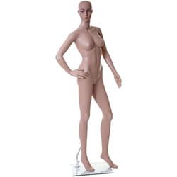 Décoshop26 - Mannequin femme pour vitrine présentoir à vêtements 175cm 040003656