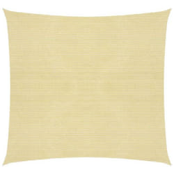 Voile toile d ombrage parasol 160 g/m² 3 x 3 m PEHD beige