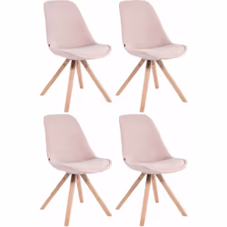 Set de 4 chaises de salle à manger en velours Design scandinave La surface d'assise est agréablement rembourré pour plus de c ...