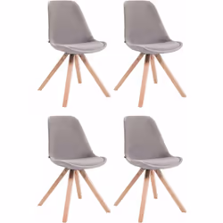 Set de 4 chaises de salle à manger en velours Design scandinave La surface d'assise est agréablement rembourré pour plus de c ...
