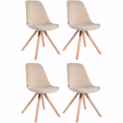 Set de 4 chaises de salle à manger en velours Design scandinave La surface d'assise est agréablement rembourré pour plus de c ...