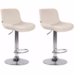Lot de 2 tabourets de bar moderne en velours pied trompette avec protection de sol L'assise et le dossier sont en velours fac ...