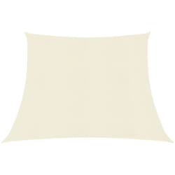 Helloshop26 - Voile d'ombrage 160 g/m² 3/4 x 3 m crème pehd