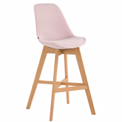 Tabouret de bar chaise haute design scandinave moderne en velours rose
