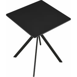 Table salle à manger cuisine pour 2 personnes mdf et métal 60 cm x 60 cm noir