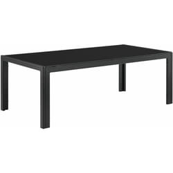 Table basse extérieure en verre 100 x 50 x 35 cm noir
