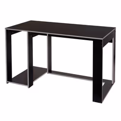 Bureau - Non spécifié - 120x60x76cm - MDF Noir-Gris - Design Contemporain - Montage facile