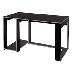 Bureau - Non spécifié - 120x60x76cm - MDF Noir-Gris - Design Contemporain - Montage facile