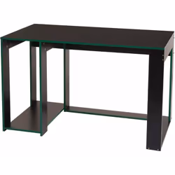 Bureau table de bureau pour ordinateur, 120x60x76cm noir-vert Cette table PC noire offre la meilleure base pour une atmosphèr ...