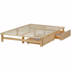 Description générale Le lit palette en bois massif de dimensions 140x200 cm est un choix idéal pour une chambre moderne et fo ...