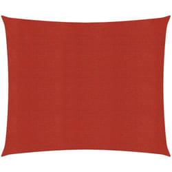Voile d'ombrage 160 g/m² rouge 3 x 3 m PEHD