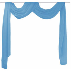 Helloshop26 - Rideaux voilage drapé turquoise 140 x 600 cm décoration fenêtres