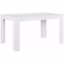 Table à manger élégante blanche - 140 x 90 cm Cette table élégante est un excellent choix pour meubler votre salle à manger.  ...