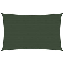 Voile toile dombrage - PEHD - 2 x 5 m - Vert foncé - Résistant aux UV - Perméable à leau