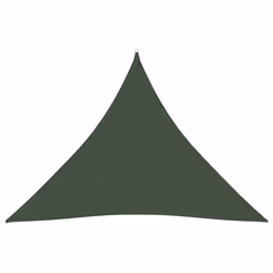 Voile toile d ombrage parasol 160 g/m² 4 x 4 x 4 m PEHD vert fonce