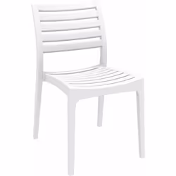 Chaise de jardin en plastique design simple empilable Résistante aux intempéries et aux rayons UV Matériel: en plastique 4 pi ...
