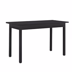 Table de salle a manger table a manger table de cuisine bureau MDF placage acier 120 x 60 x 75 cm noir