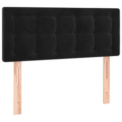 Tête de lit - Classique - Velours noir - 90x5x78/88 cm - Pieds en bois robustes - Design élégant
