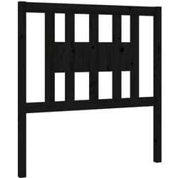 Décoshop26 - Tête de lit accessoire couchage chambre à coucher meuble 81 x 4 x 100 cm bois de pin noir TDL0202091