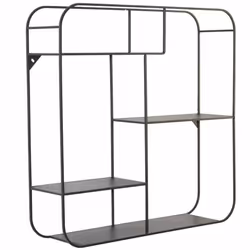 Étagère murale - Décoshop26 - ETA05034 - Métal noir - 4 étagères - Charge max 3 kg