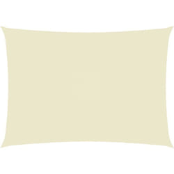 Voile toile d'ombrage parasol tissu oxford rectangulaire 2,5 x 4 m crème