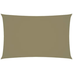 Helloshop26 - Voile toile d'ombrage parasol tissu oxford rectangulaire 2,5 x 5 m beige