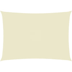 Voile toile d'ombrage parasol tissu oxford rectangulaire 2 x 4,5 m crème