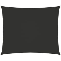 Voile toile d'ombrage parasol tissu oxford rectangulaire 3,5 x 4,5m anthracite