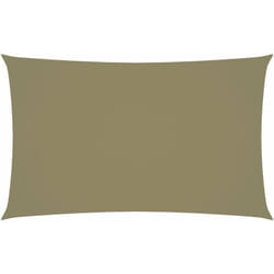 Helloshop26 - Voile toile d'ombrage parasol tissu oxford rectangulaire 3 x 6 m beige
