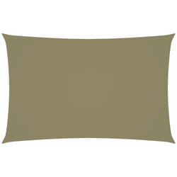 Voile toile d'ombrage parasol tissu oxford rectangulaire 4 x 7 m beige