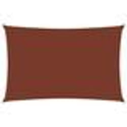 Voile toile dombrage - Parasol - Rectangulaire - 4 x 7 m - Tissu Oxford - Terre cuite