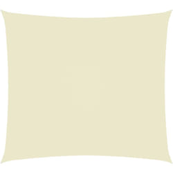 Voile toile d'ombrage parasol tissu oxford rectangulaire 5 x 6 m crème