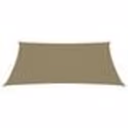 Voile toile d ombrage parasol tissu oxford rectangulaire 5 x 7 m beige