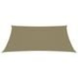 Voile toile d ombrage parasol tissu oxford rectangulaire 5 x 7 m beige