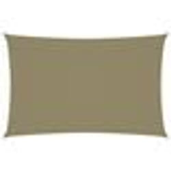 Voile toile d ombrage parasol tissu oxford rectangulaire 5 x 8 m beige