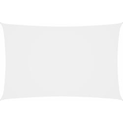 Voile toile d'ombrage parasol tissu oxford rectangulaire 5 x 8 m blanc