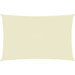 Voile toile d'ombrage parasol tissu oxford rectangulaire 5 x 8 m crème